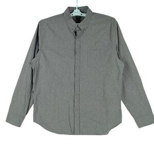 J.Crew Men's Gray Button-Up Long Sleeve Shirt Size XL Classic Fit 100% Cotton‎